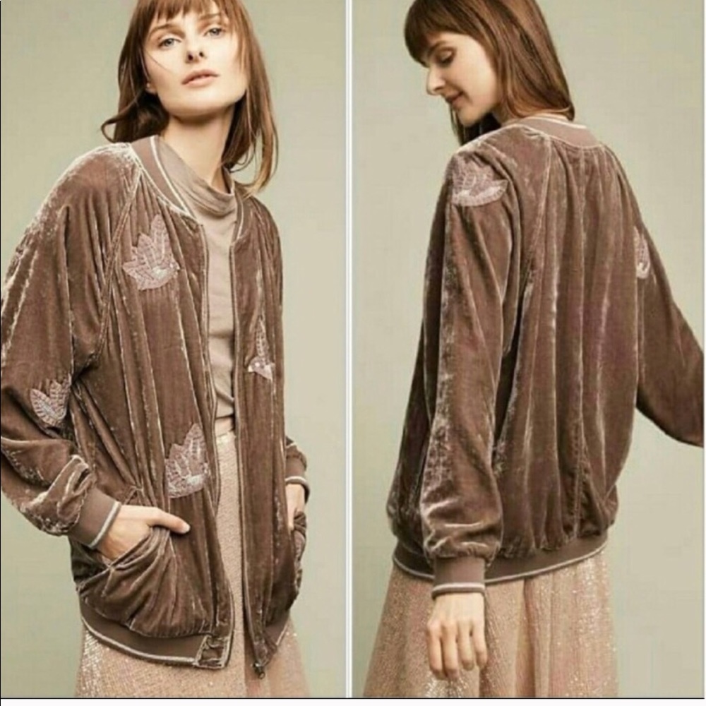 Anthropologie Hei Hei west end velvet bomber - Picture 2 of 8